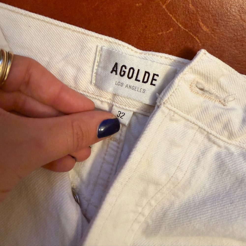 AGOLDE White Denim shorts size 32 like new